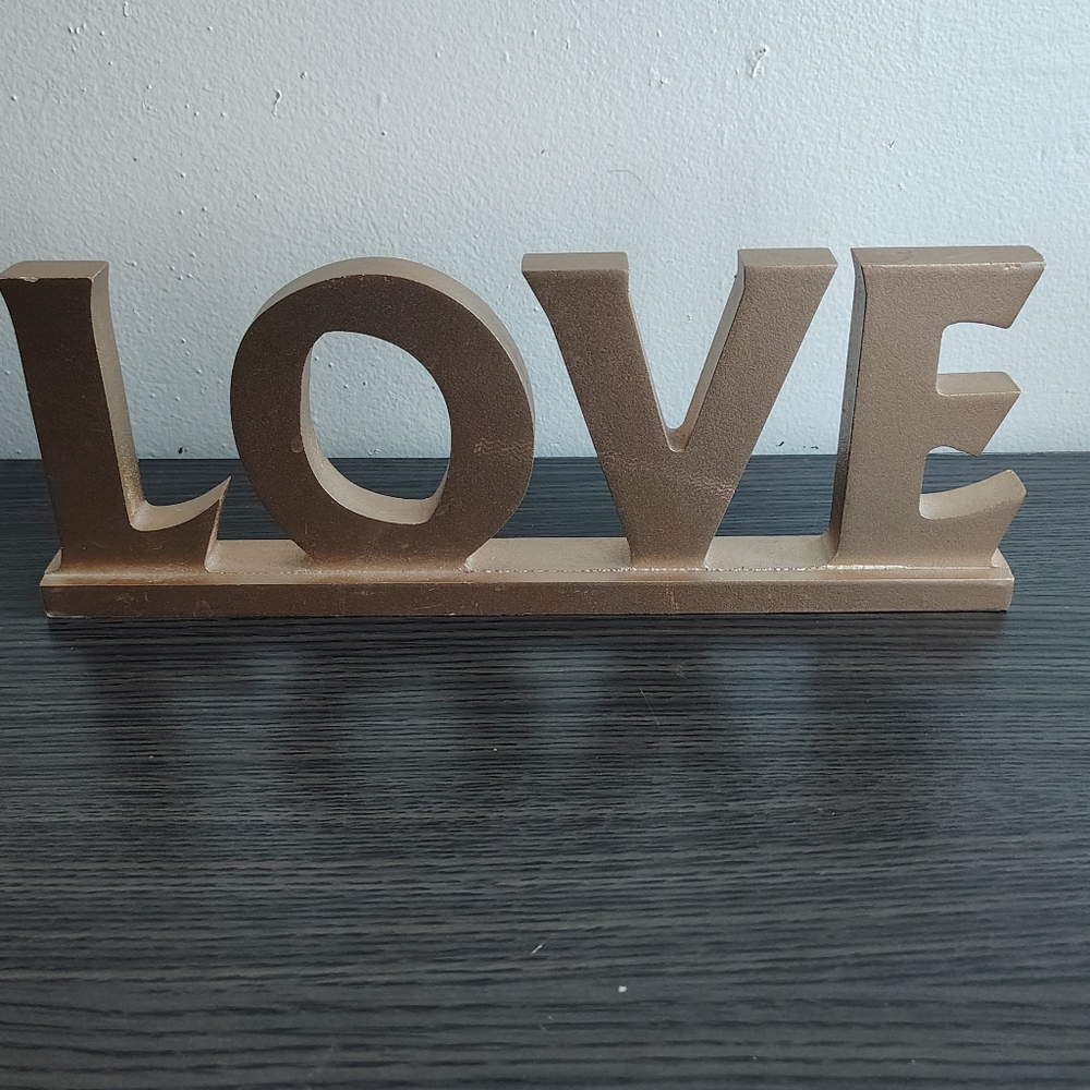 Gold LOVE Decorative Sign